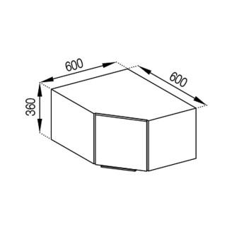Кухонная секция антресоль А 60*60 Милана Мир мебели 