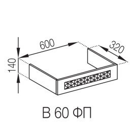 Кухонна секція верхня В 60 ФП Валенсія Світ меблів 
