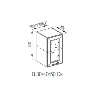 Кухонна секція верхня В 40Ск Марго Світ меблів Кухонна секція верхня В 40Ск Марго Світ меблів