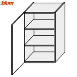 Кухонна секція Валенсія верхня 45В/720 1дв Pro Blum VL-443W/9003 MiroMark