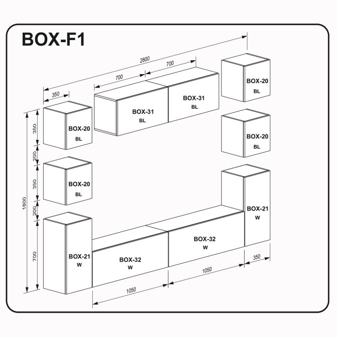 Комплект у вітальню BOX F1 MiroMark