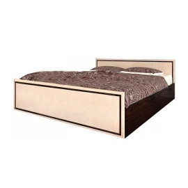Кровать с деревянным каркасом Ким Венге Магия / Дуб Молочный Мир Мебели