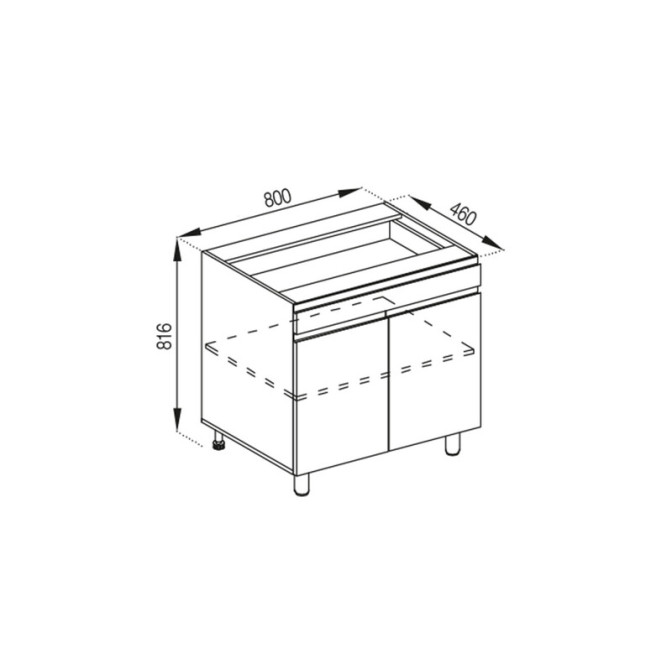 Кухонная секция нижняя Н 80 ДШ FAVORIT Влада Мир мебели
