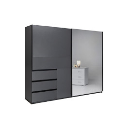 Шафа-купе 2.5м 2Дв із дзеркалом Вільма / Wilma Графіт MiroMark WL-25-GT