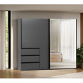 Шкаф-купе 2.5м 2Дв с зеркалом Вильма / Wilma Графит MiroMark WL-25-GT