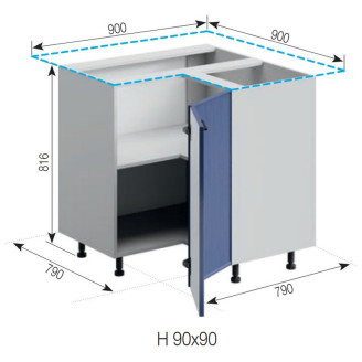 Кухонная секция нижняя 90*90 Ариэль Мир мебели Кухонная секция нижняя 90*90 Ариэль Мир мебели