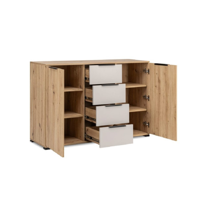 Комод 2Дв 4Ящ Тедди / Teddy Дуб Артизан - Кашемир MiroMark TD-62-OA