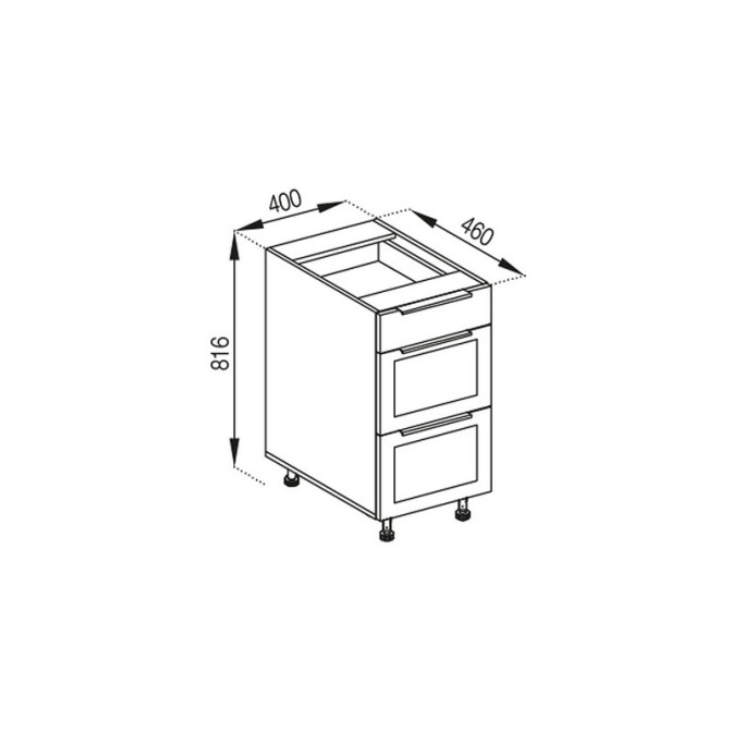 Кухонная секция нижняя Н 40Ш FAVORIT Анна Мир мебели 