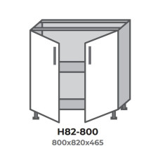 Кухонна секція Н82-800 нижня 800 два фасади Оптима Еверест