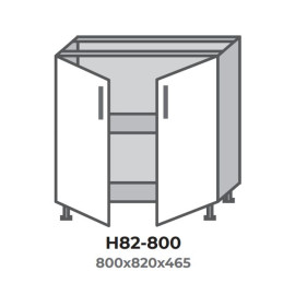 Кухонна секція Н82-800 нижня 800 два фасади Оптима Еверест
