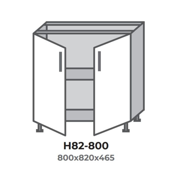 Кухонная секция Н82-800 нижняя 800 два фасада Оптима Эверест