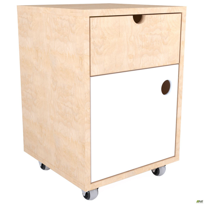 Тумба мобильная Co-working CW - 400 (395х400х585) Фанера / Лайм / Белый AMF