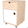 Тумба мобильная Co-working CW - 400 (395х400х585) Фанера / Лайм / Белый AMF