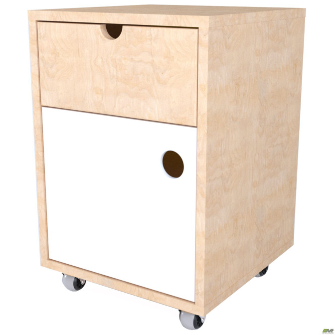 Тумба мобильная Co-working CW - 400 (395х400х585) Фанера / Лайм / Белый AMF