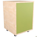 Тумба мобильная Co-working CW - 400 (395х400х585) Фанера / Лайм / Белый AMF