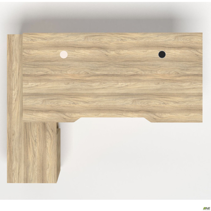 Рабочее место Delta DL-113L (1590х1200х750мм) Блэквуд Ячменный/Каркас белый/Опора белый AMF