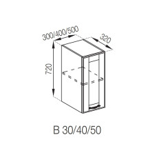 Кухонная секция верхняя В 30 Доминика Мир мебели 