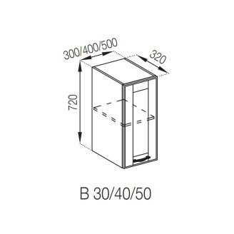 Кухонна секція верхня В 30 Домініка Світ меблів 