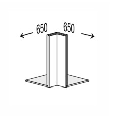 Кухонна секція Мері верхня Кут 90° 650х650/360 Антресоль Оманка MR-291W/9003gl MiroMark