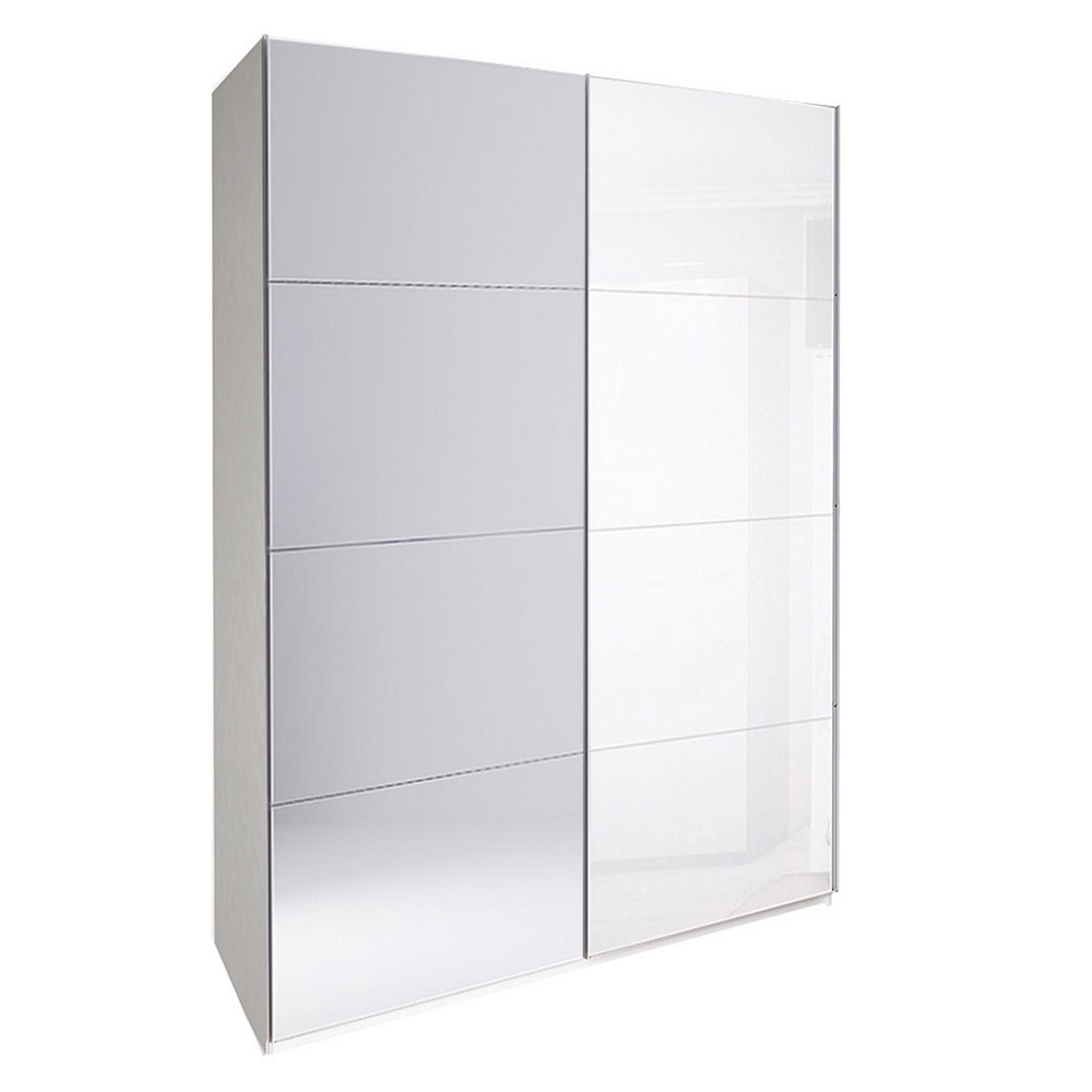 Шкаф-купе с зеркалом 2,0x2,4 Белла / Bella Глянец Белый MiroMark BL-86-WB  купить за в интернет-магазине MEBELNUY
